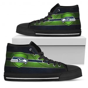 The Shield Seattle Seahawks High Top Shoes