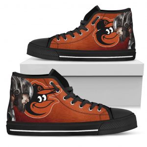 Thor Head Beside Baltimore Orioles High Top Shoes