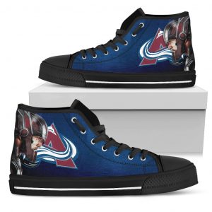 Thor Head Beside Colorado Avalanche High Top Shoes