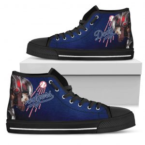 Thor Head Beside Los Angeles Dodgers High Top Shoes