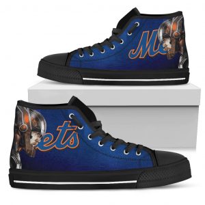 Thor Head Beside New York Mets High Top Shoes