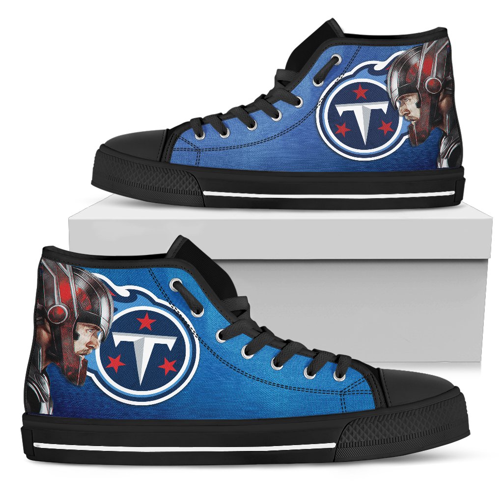 Thor Head Beside Tennessee Titans High Top Shoes Thor Head Beside Tennessee Titans High Top Shoes