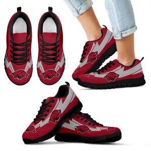 Three Amazing Good Line Charming Logo Arkansas Razorbacks Sneakers