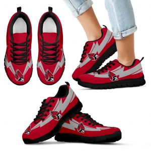 Three Amazing Good Line Charming Logo Ball State Cardinals Sneakers