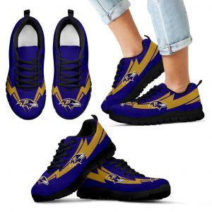 Three Amazing Good Line Charming Logo Baltimore Ravens Sneakers