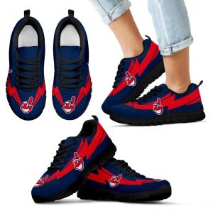 Three Amazing Good Line Charming Logo Cleveland Indians Sneakers