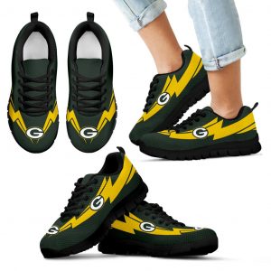 Three Amazing Good Line Charming Logo Green Bay Packers Sneakers