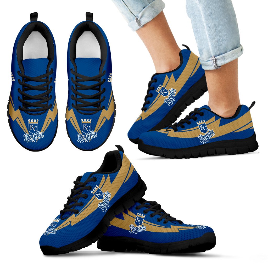 Three Amazing Good Line Charming Logo Kansas City Royals Sneakers Three Amazing Good Line Charming Logo Kansas City Royals Sneakers