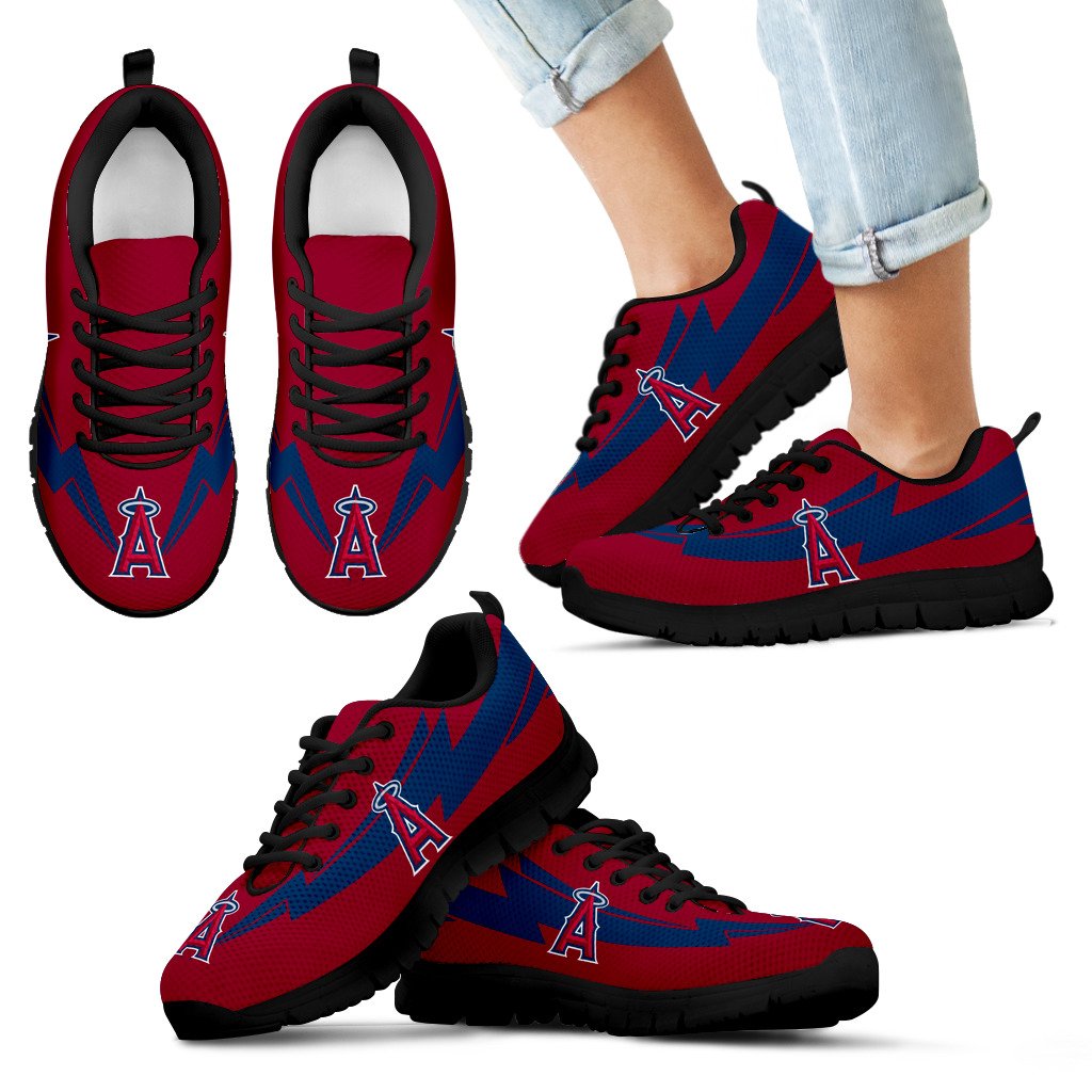 Three Amazing Good Line Charming Logo Los Angeles Angels Sneakers Three Amazing Good Line Charming Logo Los Angeles Angels Sneakers