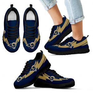 Three Amazing Good Line Charming Logo Los Angeles Rams Sneakers