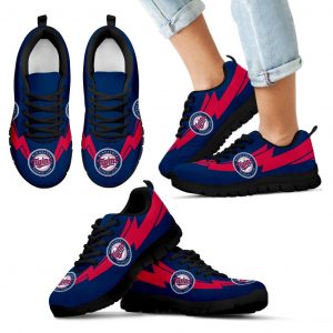 Three Amazing Good Line Charming Logo Minnesota Twins Sneakers