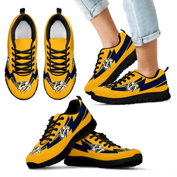 Three Amazing Good Line Charming Logo Nashville Predators Sneakers