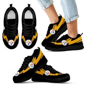 Three Amazing Good Line Charming Logo Pittsburgh Steelers Sneakers
