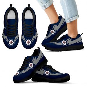 Three Amazing Good Line Charming Logo Winnipeg Jets Sneakers