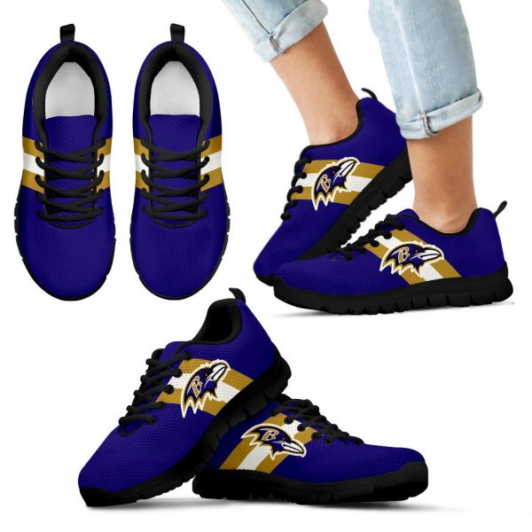 Three Colors Vertical Baltimore Ravens Sneakers