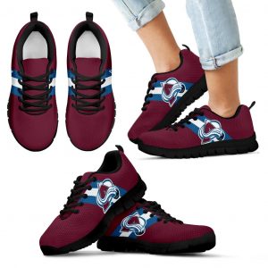 Three Colors Vertical Colorado Avalanche Sneakers