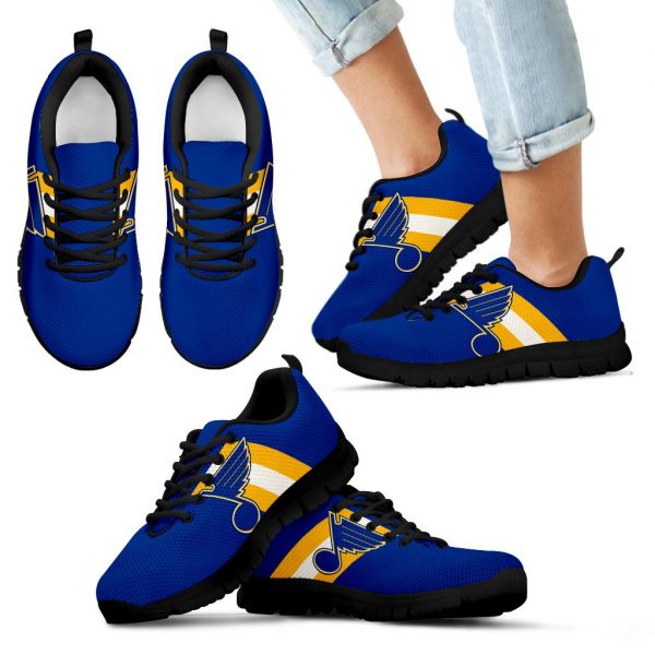Three Colors Vertical St. Louis Blues Sneakers