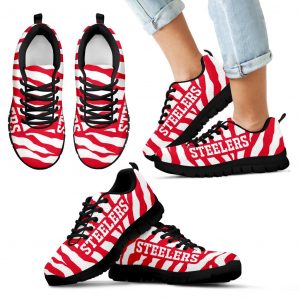 Tiger Skin Stripes Pattern Print Kansas City Chiefs Sneakers