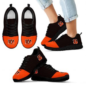 Tiny Cool Dots Background Mix Lovely Logo Cincinnati Bengals Sneakers