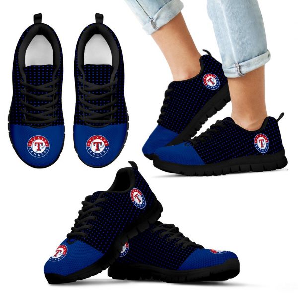 Tiny Cool Dots Background Mix Lovely Logo Texas Rangers Sneakers
