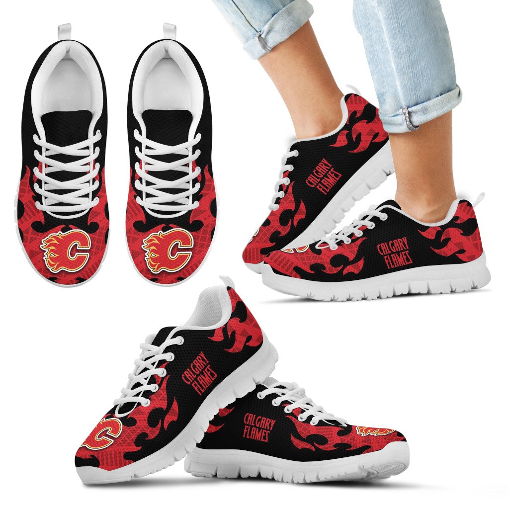 Tribal-Flames-Pattern-Calgary-Flames-Sneakers-1