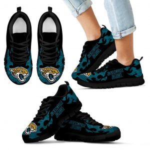 Tribal Flames Pattern Jacksonville Jaguars Sneakers