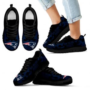 Tribal Flames Pattern New England Patriots Sneakers