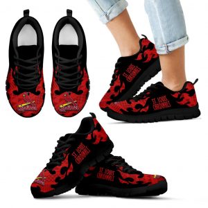 Tribal Flames Pattern St. Louis Cardinals Sneakers