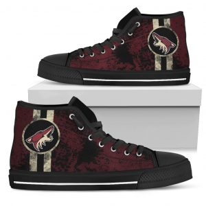 Triple Stripe Bar Dynamic Arizona Coyotes High Top Shoes V1