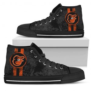 Triple Stripe Bar Dynamic Baltimore Orioles High Top Shoes