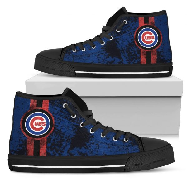 Triple Stripe Bar Dynamic Chicago Cubs High Top Shoes V1