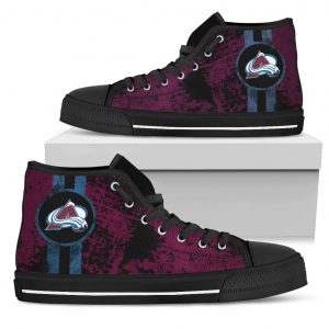 Triple Stripe Bar Dynamic Colorado Avalanche High Top Shoes V1