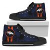 Triple Stripe Bar Dynamic Denver Broncos High Top Shoes V1