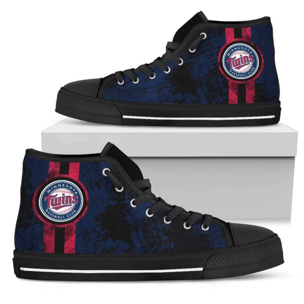 Triple Stripe Bar Dynamic Minnesota Twins High Top Shoes V1