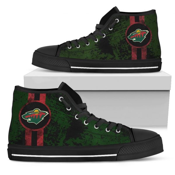 Triple Stripe Bar Dynamic Minnesota Wild High Top Shoes V1