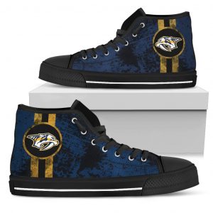 Triple Stripe Bar Dynamic Nashville Predators High Top Shoes V1