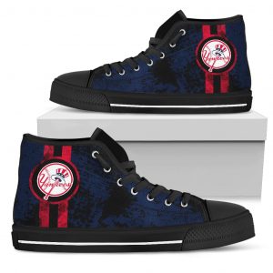 Triple Stripe Bar Dynamic New York Yankees High Top Shoes V1