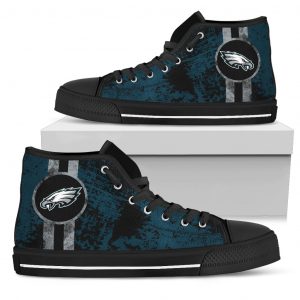 Triple Stripe Bar Dynamic Philadelphia Eagles High Top Shoes V1