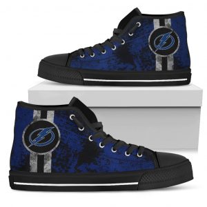 Triple Stripe Bar Dynamic Tampa Bay Lightning High Top Shoes V1