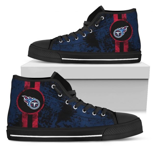 Triple Stripe Bar Dynamic Tennessee Titans High Top Shoes V1