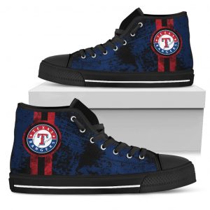 Triple Stripe Bar Dynamic Texas Rangers High Top Shoes