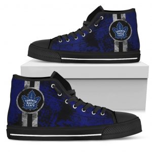 Triple Stripe Bar Dynamic Toronto Maple Leafs High Top Shoes V1