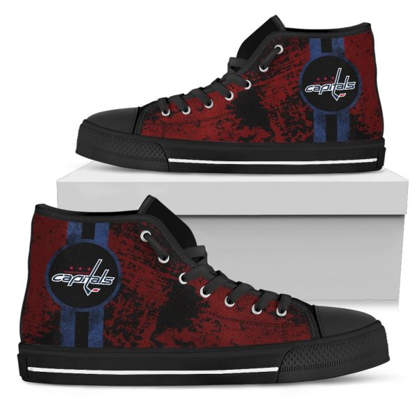 Triple Stripe Bar Dynamic Washington Capitals High Top Shoes V1