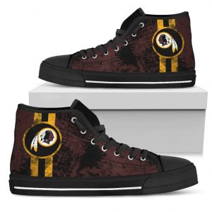 Triple Stripe Bar Dynamic Washington Redskins High Top Shoes V1