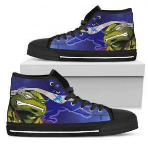 Turtle Detroit Lions Ninja High Top Shoes