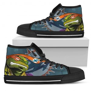 Turtle Miami Dolphins Ninja High Top Shoes