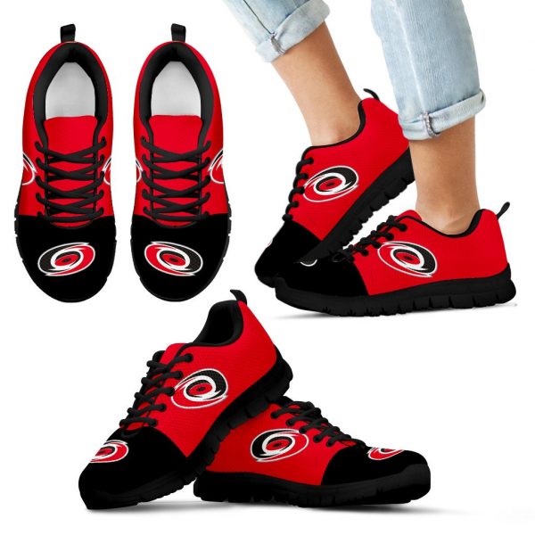 Two Colors Aparted Carolina Hurricanes Sneakers