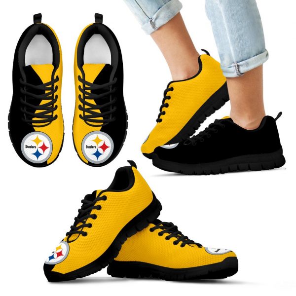 Two Colors Trending Lovely Pittsburgh Steelers Sneakers
