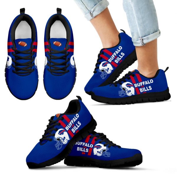 Vertical Two Line Mixed Helmet Buffalo Bills Sneakers