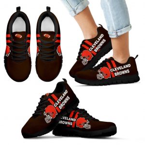 Vertical Two Line Mixed Helmet Cleveland Browns Sneakers